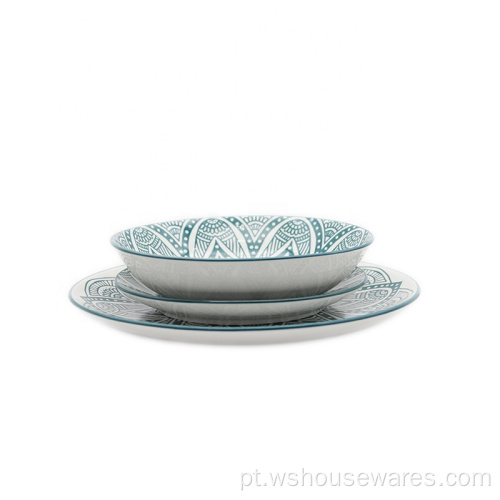 Estilo Ocidental Atacado Porcelana Dinnerware Impressão